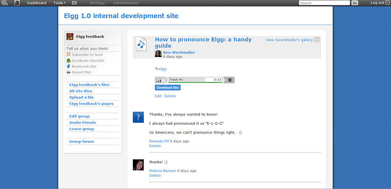 A file in an Elgg file repository